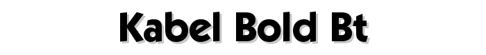 Kabel Bold BT font